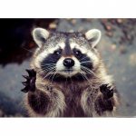 Pilnas apvalus grąžtas 5D &bdquo;pasidaryk pats&ldquo; deimantinis paveikslas &bdquo;Animal Raccoon&ldquo; siuvinėjimas kryželiu namų dekoras 20X30CM