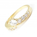 Bague Plaqu&eacute; Or 'Scarlett' Blanc