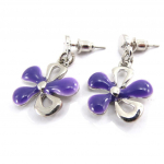 Les Tr&eacute;sors De Lily [J9010] - Boucles Cr&eacute;ateur 'Flora' violet