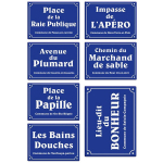 Les Tr&eacute;sors De Lily [L4982] - Planche de stickers 'Plaque de Rues' bleu (50x70 cm) mėlyna