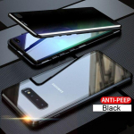 Privatumo apsaugantis nuo blizgesio metalinis magnetinis dvipusis stiklo dėklas, skirtas Samsung S20 S21 S10 S9 S8 Note 20 10 9 8 Plus Ultra A71 A51 A70 Galaxy S10