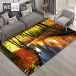 Natūralus peizažas 3D kilimas svetainei Green Forest krioklys kra&scaron;tovaizdžio kilimėlis miegamojo Neslystantis kilimas vonios kambaryje didelis 120x160cm 1pcs