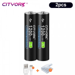 CITYORK 1,5 V USB ličio jonų AA+AAA įkraunamos baterijos AAA 1200mWh AA 3000mWh ličio 1,5v AA AAA baterija su USB kabeliu 2aaa