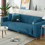 Velvet pliu&scaron;inis sofos užvalkalas Stretch viskas įskaičiuota sofos užvalkalai svetainei Tvirti sofos užvalkalai fotelio užvalkalai 4seater 235-300cm