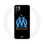 Coque Redmi Note 11 5G logo om olympique demarseille Noire Fond