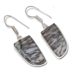 Natural Dendrite Opal Gemstone Handmade 925 Sterling Silver Earring 1.62 a4y24