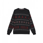 Jordan Essentials Atostogų Logotipo Spaudinio Fleece Pamu&scaron;alo Laisvalaikio Ilgomis Rankovėmis Džemperis Vyri&scaron;ki Vir&scaron;utiniai Drabužiai Juodas FD7464-010 M