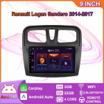 10 colių Android Carplay Renault Logan Sandero 2014-2017 automobiliui, automagnetola, multimedijos vaizdo grotuvas, GPS navigacija, WiFi, 4+64GB 2+32GB