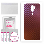 apgo skin sticker film foil vinyl for the BACK compatible with Oppo A9, scratch-resistant, easy to install - Carbon Chameleon CAKA5