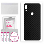 apgo Protective Skin Sticker for the back compatible with Alcatel 1V PLUS 5007, Wrap Film, Foil, Vinyl - Pattern Carbon Black