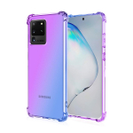 Skaidrus mielas gradiento telefono dėklas Plonas, nesibraižantis, lankstus TPU dangtelis, atsparus smūgiams apsauginis dėklas, skirtas Samsung Galaxy S10 5G S20 FE S21 Ultra S21+ Samsung Galaxy S10 violetinė/mėlyna
