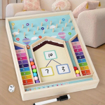 Vaikai Montessori Matematika Skaičiavimas Mokymosi Žaislai Mokymo priemonė Skaičių skaidymas Sudėjimas Atimtis Vaikų darželis Ugdomasis žaidimas