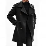 Rudens žiemos vyri&scaron;ki vilnoniai paltai Madingi stori apykaklė Laisvalaikio vilnos mi&scaron;iniai Vir&scaron;utiniai drabužiai Paltai Vyrai 2XL