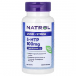 Natrol- 5-HTP, Lėtai i&scaron;siskiriantis, Ypač stiprus, 100 mg, 45 tabletės