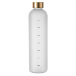 1 l vandens butelis su laiko žymekliu 32 OZ Fitness Sports Outdoor Travel Ne&scaron;iojami nepralaidūs gėrimų indai BPA be matinių gėrimų buteliai balta