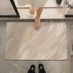 Paprastas diatomito purvo sutir&scaron;tintas pagalvėlės sugeriantis kilimėlis vonios kambario durų kilimėlis greitai džiūstantis auk&scaron;tos klasės vonios kambario kilimėlis neslidus 40 * 60CM