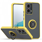 &bdquo;Armor Matte&ldquo; dėklas, skirtas &bdquo;Motorola Moto G35 G55 G75 G85 5G G05 G15 G04 G04S G24 G34&ldquo; dangteliui, stovui ir smūgiams atspariam &bdquo;Coffee Fundas&ldquo; Moto G85 5G geltona