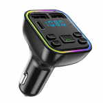 G38 &bdquo;Bluetooth 5.0&ldquo; FM siųstuvas automobilinė laisvų rankų įranga PD tipo C dvigubas USB 3.1A greitas įkroviklis automobilinis MP3 moduliatorius grotuvas garso imtuvas juoda