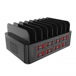 Universalus 150W daugiafunkcinis USB greitasis įkroviklis, įkrovimo stotelė, 16 prievadų USB greitasis įkrovimas, telefono stovas iPhone 15, Samsung, Xiaomi, plan&scaron;etiniam kompiuteriui EU Plug juoda