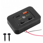 12-24V QC3.0 PD Automobilinis USB Prievado Įkroviklis su Atskiru Valdymo Jungikliu Automobilinio Įkroviklio Lizdo Adapteris Vandeniui atsparus Automobiliui Jachtai Laivui RV TPU-001 juoda