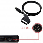 RGB AV laidas Scart laidas C-Pin skirtas Sega Mega Drive 1 Master System konsolei