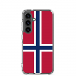 Telefono dėklas - Samsung - Galaxy S24 Plus - Norvegijos vėliava - Mink&scaron;tas - Daugiaspalvis