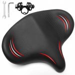 Ergonomi&scaron;ka kalnų dviračio balnelis 300 * 356mm amortizuojantis sutir&scaron;tintas praplatintas dviračio sėdynės pagalvėlė 300*356*125mm(11.8*14*4.92In) raudona