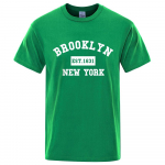 Brooklyn Rytų. 1631 Niujorko užra&scaron;o mar&scaron;kinėliai vyrams, kasdieniai laisvi mar&scaron;kinėliai vasarai, medvilniniai vir&scaron;ūnės, madingi kvėpuojantys mar&scaron;kinėliai, drabužiai 4XL