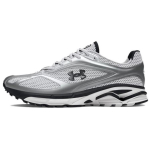 Under Armour Apparition Metallic Silver Black Unisex sportbačiai Balti 3027595-106 43 gray