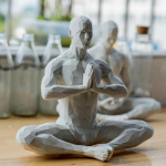 Ramios Meditacijos Vyras Serija Dervos Figūrėlė Mažas Ornamentas Zen Namų Dekoras Svetainės Lentyna Stalas Jogos Sąmoningumo Amatai S