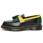 Dr. Martens Adrian Blizgios odos spalvų bloko kutų platforminiai batai Unisex batai Juodi Žali Geltoni 27308001 36