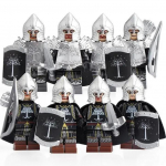 Kolekcinis surenkamas žaislas minifigūrėlė kaladėlės vaiki&scaron;ka dovana viduramžių riteris