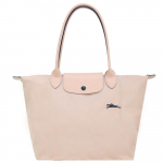 Longchamp Le Pliage Club 31 Ilga rankena Atvartas Užtrauktukas Siuvinėtas logotipas Pirkinių krep&scaron;ys Moteri&scaron;kas krep&scaron;ys Hawthorn-White 1899619566 Light Pink