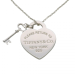 Naudotas TIFFANY&Co. Karoliai Grįžti prie &scaron;irdies žymos rakto Sidabras925 7,0g Sidabriniai mieli