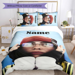 3 vnt. individualizuotas Billie Eilish patalynės komplektas Užsegamas užvalkalas ant antklodės Apima 1 užvalkalą ant antklodės ir 2 užvalkalus pagalvėms Visų sezonų miegamojo dekoras 135cmx200cm