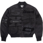 DIESEL SS25 Beisbolo striukė Vyri&scaron;ka Juoda A04982RBBAG-9XX M black