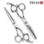 TITAN Profesionalios Kirpyklos Žirklės Kirpyklos Įrankiai Salonas Plaukų kirpimas Kirpykla Žirklės Plaukų Žirklės