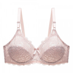 Artdewred Sexy Plus Size Liemenėlė Push Up Brassiere Lace Liemenėlė Didelė plona apatinio trikotažo Deep V liemenėlės moterims 80D balta