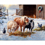 &bdquo;Pasidaryk pats&ldquo; deimantinis tapyba Farm House Deimantinis siuvinėjimas Siuvinėjimas kryželiu Kalnų kri&scaron;tolas 20X30CM