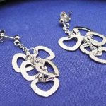 Les Tr&eacute;sors De Lily [B9539] - Boucles Argent 'Chor&eacute;graphie'