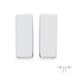 Les Tr&eacute;sors De Lily [C6312] - Boucles Argent 'Zen' argent&eacute; - 10x3 mm sidabras