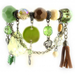 Les Tr&eacute;sors De Lily [E0446] - Bracelet Cr&eacute;ateur 'Douchka' Vert žalia