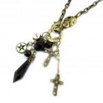 Les Tr&eacute;sors De Lily [E4359] - Collier Cr&eacute;ateur 'Priscilla' dor&eacute;/or/noir/ Noir auksas
