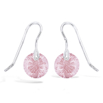 Les Tr&eacute;sors De Lily [I9837] - Boucles Argent 'Cristal' rose argent&eacute; (rhodi&eacute;) - 7 mm ry&scaron;kiai rožinė