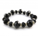 Les Tr&eacute;sors De Lily [J0607] - Bracelet Cr&eacute;ateur 'Sissi' noir