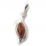 Les Tr&eacute;sors De Lily [J9623] - Pendentif Argent 'Inspiration' ambre