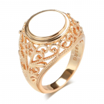 Kinel Glossy 585 Rose Gold spalvos žiedai moterims 7 rožinio aukso spalvos