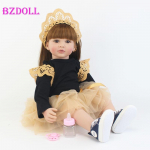 BZDOLL 60 cm mink&scaron;ti silikoniniai Reborn Baby Doll žaislai kaip tikros vinilo princesės mažylis Alive Bebe Girl Bonecas Vaikų gimtadienio dovana