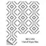 10/15/20/30 cm Juodos ir baltos linijos plytelių sienų lipdukas Virtuvės Backsplash Aliejui atsparios spintelės praustuvo nuplė&scaron;imo ir lipdukų ant sienos lipdukai 15cmX15cmX10pcs