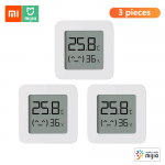 3 vnt Xiaomi BT Thermometer 2 Wireless Smart Electric Digital Drėgmės jutiklis Darbas su 3 pieces balta